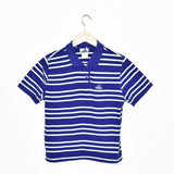 Vintage Adidas polo shirt t-shirt pullover in white and blue