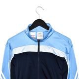 Vintage Adidas windbreaker fleece track jacket bomber jacket in blue and white