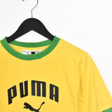 Vintage Puma t-shirt tee blouse top in yellow and green