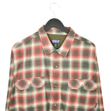 Vintage Patagonia formal button up shirt long sleeve t-shirt blouse in yellow red and brown