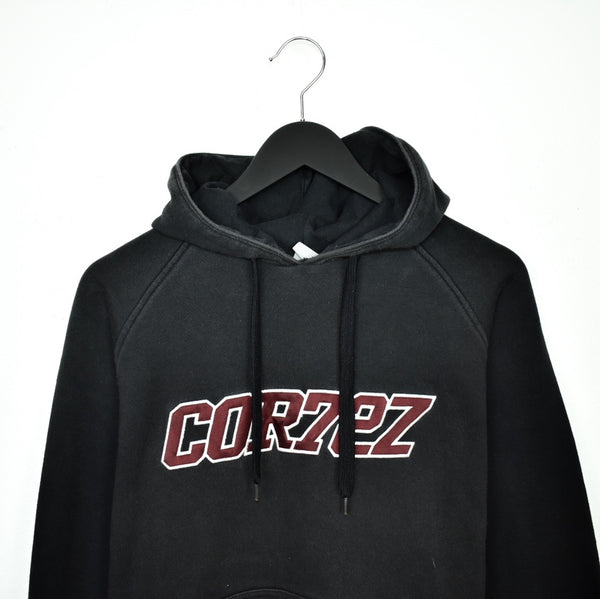 Vintage Nike COR727 hoodie sweatshirt pullover jumper in black and maroon