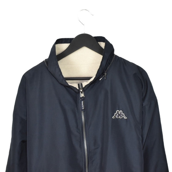 Vintage Kappa zip up track jacket windbreaker sweatshirt longsleeve tee pullover jumper in dark blue