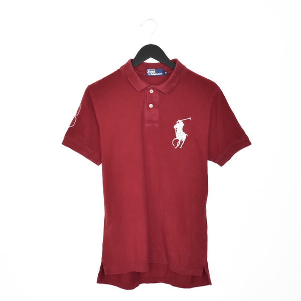 Vintage Ralph Lauren polo shirt tee blouse top in maroon