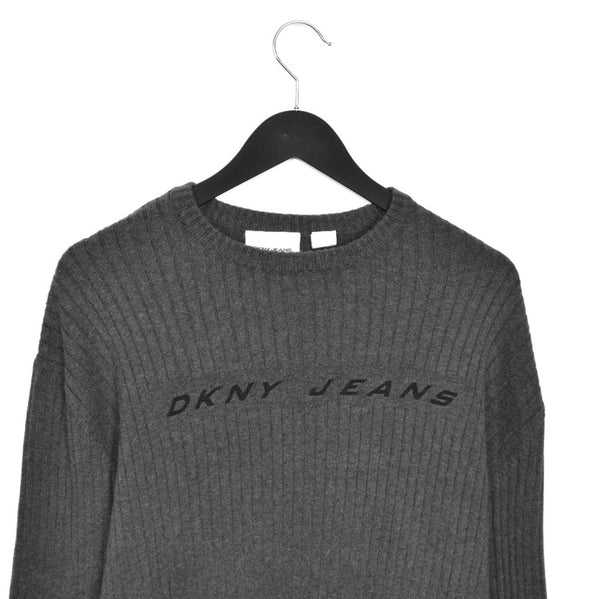 Vintage DKNY Jeans jumper sweatshirt longsleeve tee pullover in dark grey