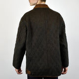 Vintage Burberry coat in dark green and brown