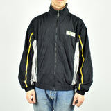 Vintage Fila windbreaker fleece track jacket bomber jacket in black and white