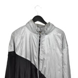 Vintage Reebok windbreaker zip up tracksuit track jacket trackie sweater jumper sweatshirt pullover long sleeve in grey and black