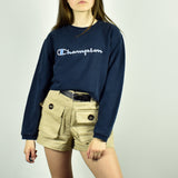 Vintage Champion sweatshirt hoodie jumper sweater pullover in navy blue