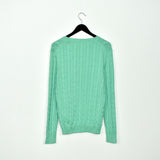 Vintage GANT jumper longsleeve tee pullover sweatshirt in electric green
