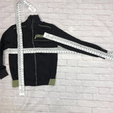 Vintage Puma tracksuit track jacket fleece jumper in black and khaki