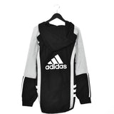 Vintage Adidas hoodie longsleeve tee pullover sweatshirt in black and grey