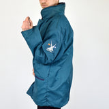 Vintage Helly Hansen reversible jacket windbreaker parka in navy blue and green