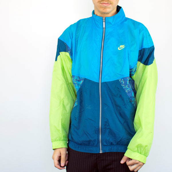 Vintage Nike windbreaker jacket track jacket in blue
