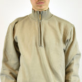 Vintage Champion half zip turtleneck sweatshirt jumper sweater pullover hoodie in beige