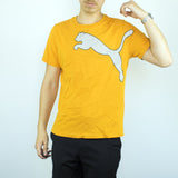 Vintage Puma t-shirt top blouse tee in yellow