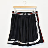 Vintage Adidas shorts joggers trousers track pants bottoms in black and white