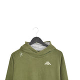 Vintage Kappa hoodie sweatshirt jumper sweater pullover fleece windbreaker in army green