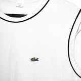 Vintage Lacoste sleeveless tee blouse tank top in white