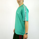 Vintage Champion polo shirt t-shirt pullover in cyan