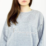 Vintage Champion sweatshirt jumper sweater pullover hoodie in gray