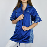 Vintage adidas tracksuit jacket trackie short sleeved in blue and red details