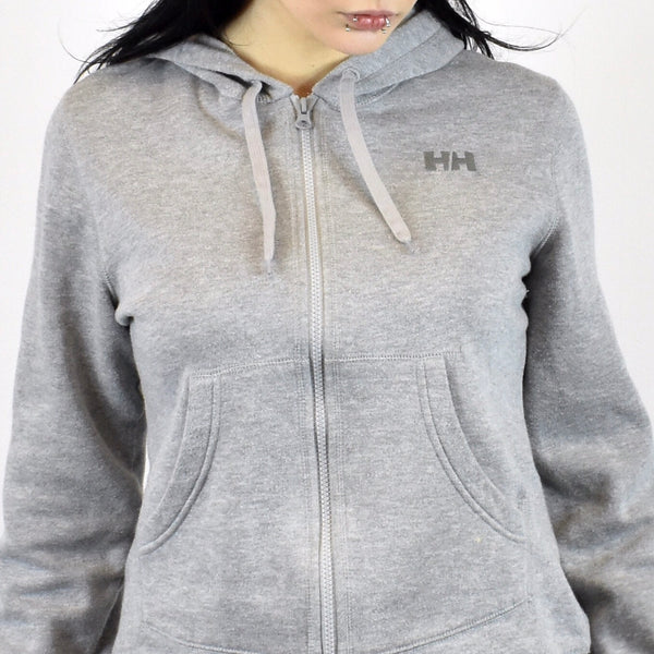 Vintage Helly Hansen hoodie jumper sweatshirt sweater pullover in gray