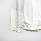 Vintage Puma windbreaker zip up jacket trackie track coat in white and grey