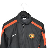 Vintage Nike Manchester United zip up tracksuit track jacket trackie sweater windbreaker jumper sweatshirt pullover long sleeve in dark grey and red