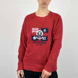 Vintage Morris DUKE sweatshirt jumper pullover hoodie in red