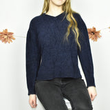 Vintage Versace V-neck jumper sweater top pullover in dark blue