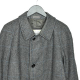 Vintage Aquascutum long coat trench coat pea coat jacket in grey
