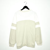 Vintage Champion big spell out sweatshirt pullover jumper hoodie in sandish yellow and white