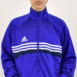 Vintage Adidas tracksuit track jacket fleece windbreaker in purple