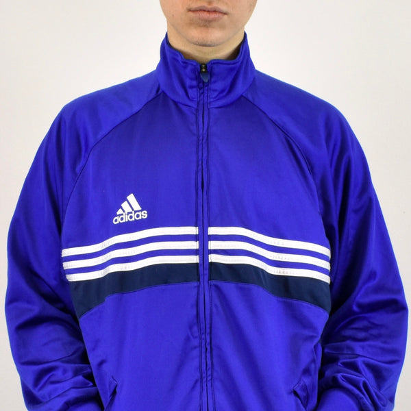 Vintage Adidas tracksuit track jacket fleece windbreaker in purple