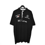 Vintage Mercedes Benz polo shirt short sleeve t-shirt tee blouse top in black