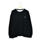 Vintage Champion sweatshirt jumper long sleeve tee pullover in black
