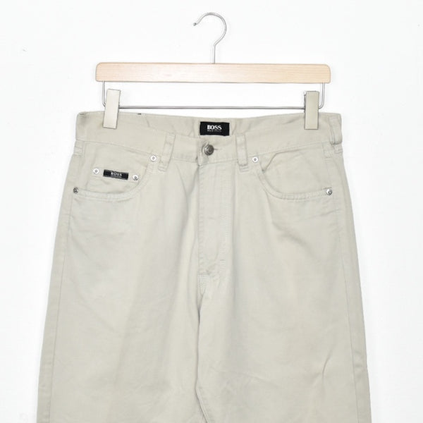 Vintage Hugo Boss jeans bottoms pants trousers in cream/white