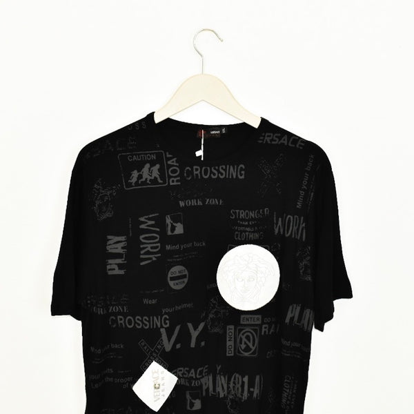 Vintage Original Versace t-shirt top blouse tee in black with a tag