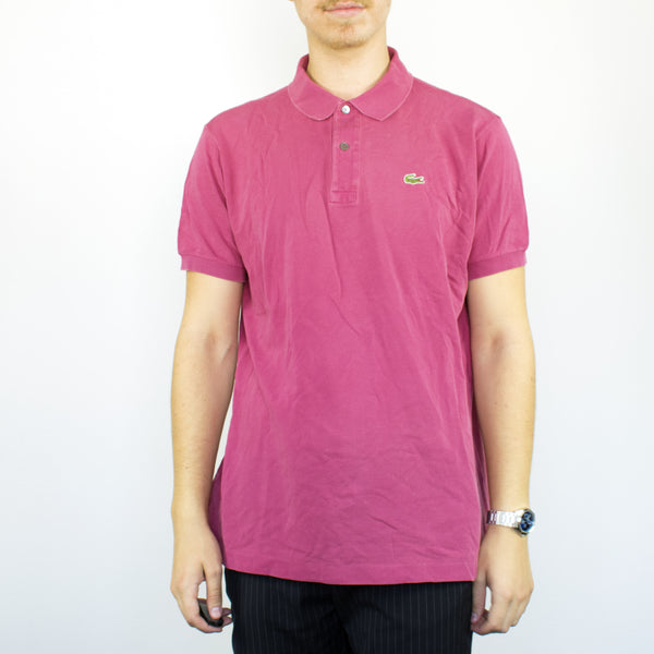 Vintage Lacoste 90s style polo shirt t-shirt pullover in pink
