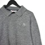 Vintage lotto polo sweatshirt longsleeve tee pullover jumper in grey and black