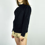 Vintage Fila zip up sweatshirt hoodie jumper sweater pullover in black