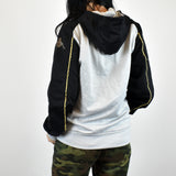 Vintage Kappa hoodie sweatshirt jumper pullover in white and black