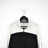 Vintage Champion zip up windbreaker tracksuit track jacket trackie sweater jumper sweatshirt pullover long sleeve in black, white and grey