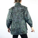 Vintage 80s 90s puffer jacket parka coat in green patterns