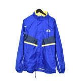Vintage Adidas zip up windbreaker tracksuit track jacket trackie sweater jumper sweatshirt pullover long sleeve in blue and yellow