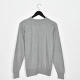 Vintage Kappa V-neck jumper jumper longsleeve tee pullover sweatshirt in grey