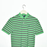 Vintage Ralph Lauren polo shirt t-shirt pullover in bright green with stripes