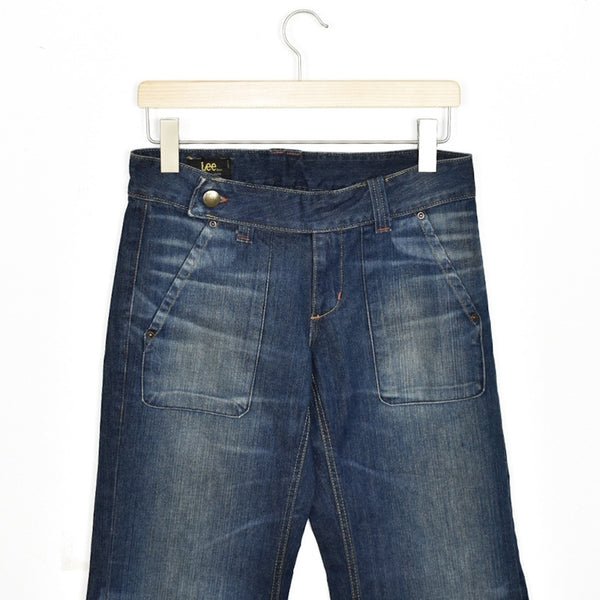 Vintage Lee jeans track pants bottoms pants trousers in dark blue