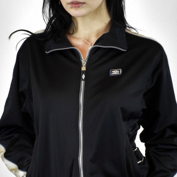 Vintage UMBRO Tracksuit jacket trackie jumper in black