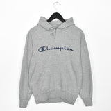 Vintage Champion hoodie sweatshirt long sleeve jumper in grey